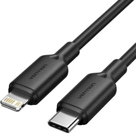 Vention Cable USB 2.0 Tipo-C a Lightning 27W 480Mbps 1m Negro Vention Cable USB 2.0 Tipo-C a Lightning 27W 480Mbps 1m Negro